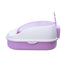 Medium Cat Litter Box with High Walls and Scoop - Purple
