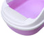 Medium Cat Litter Box with High Walls and Scoop - Purple