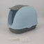 Medium Hooded Cat Litter Box with Handle and Scoop - Blue