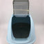 XL Hooded Cat Litter Box with Ventilation, Charcoal Filter and Scoop - Blue