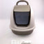 XL Hooded Cat Litter Box with Ventilation, Charcoal Filter and Scoop - Brown