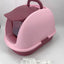 XL Hooded Cat Litter Box with Ventilation, Charcoal Filter and Scoop - Pink