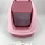 XL Hooded Cat Litter Box with Ventilation, Charcoal Filter and Scoop - Pink