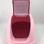 XL Hooded Cat Litter Box with Ventilation, Charcoal Filter and Scoop - Pink