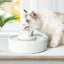2.1L White Cupcake Style Electric Ceramic Water Fountain for Cats and Small Dogs
