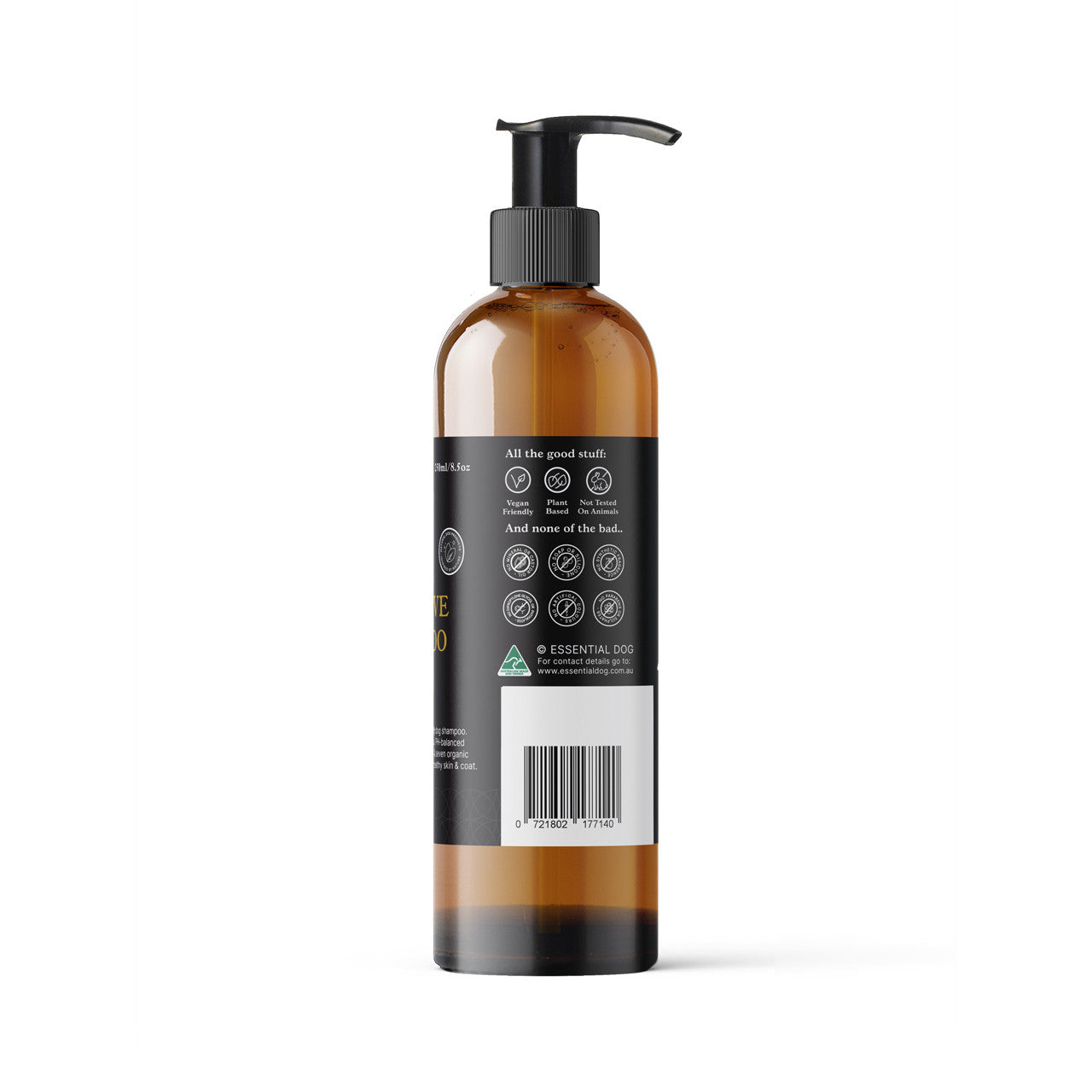 500ml Essential Dog Natural Sensitive Dog Shampoo (Chamomile, Sweet Orange & Rosewood)