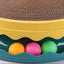 Compact Turntable Cat Scratcher with Circular Ball Track - Yellow