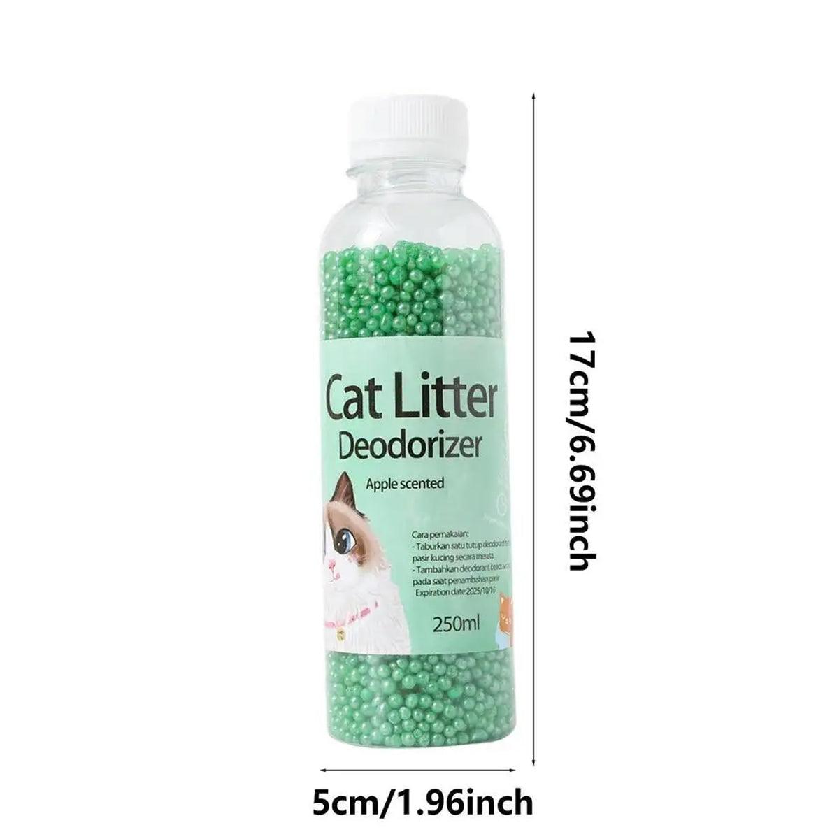 250ml Cat Litter Deodorant Beads - Long Lasting Odor Eliminator - Apple
