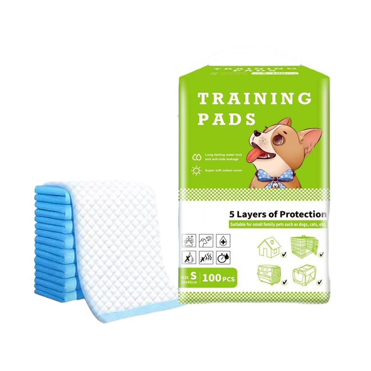 100 Pcs Large Puppy Training Pads - Thick and Absorbent - Size S (45x33cm)