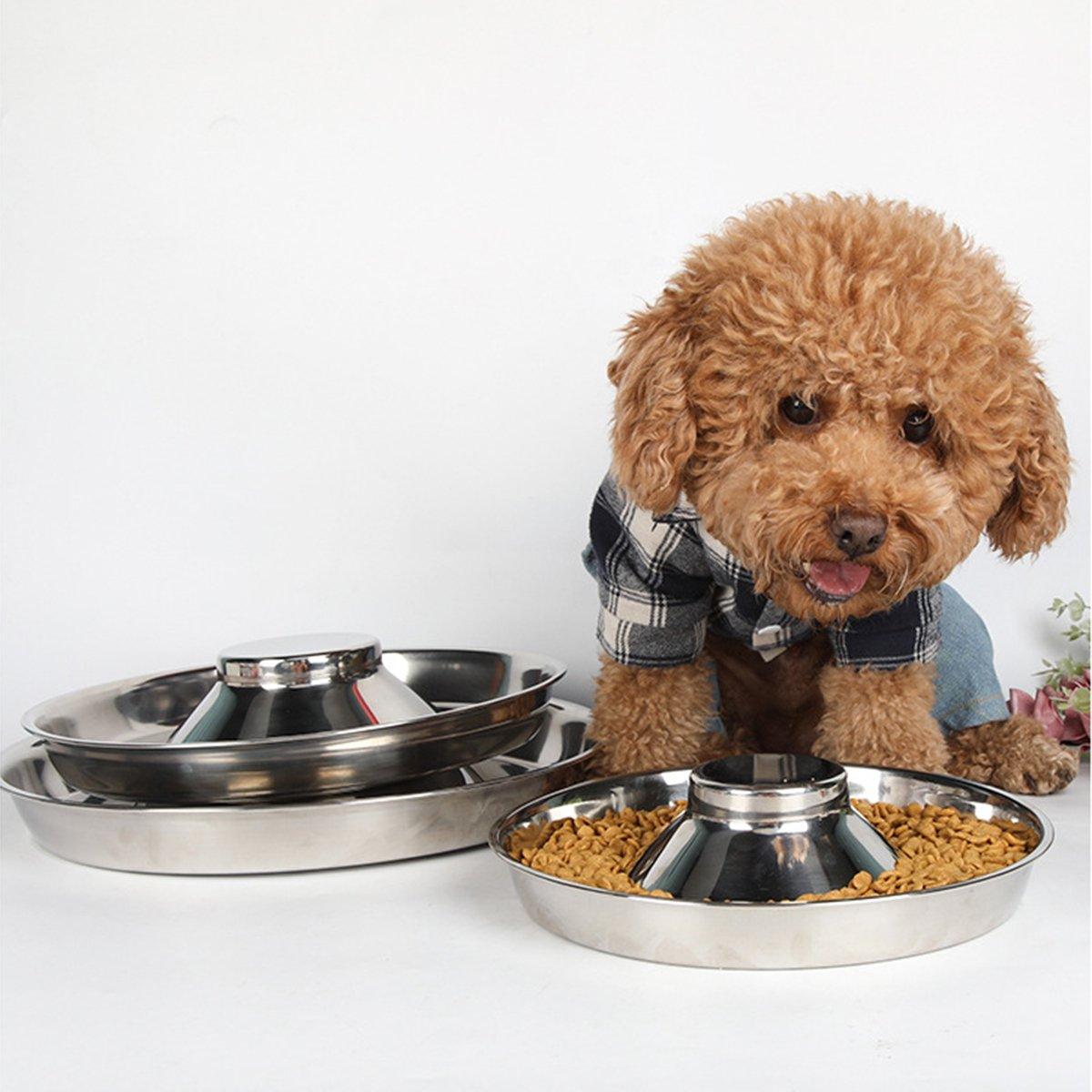 2 Pack Stainless Steel Pet Food Bowls - Non Slip (30cm)