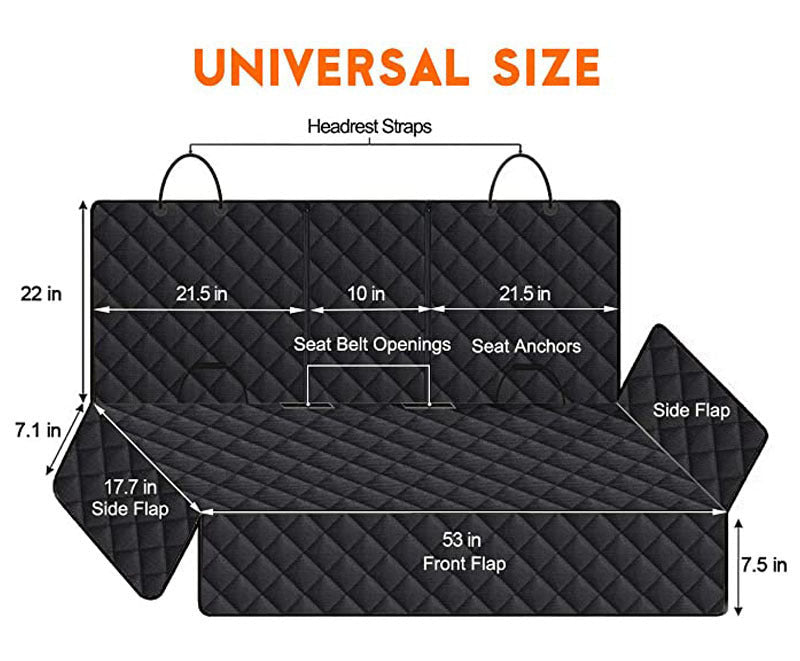 Waterproof Car Seat Cover with Non-Slip Backing - Pet Protection for your Car