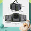 Gray & Blue Expandable & Foldable Pet Carrier Bag - Spacious Comfort for Your Pet!