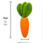 2 Pack Large Rubber Carrots  – Durable Squeaky Chew for Adult Dogs, Puppy Teething & Dental Care
