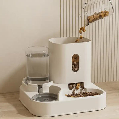 Pink Automatic Pet Feeder and Water Dispenser