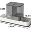 Grey 2-in-1 Automatic Pet Gravity Dispenser for Water and Food