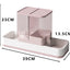 Pink 2-in-1 Automatic Pet Gravity Dispenser for Water and Food
