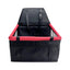Black and Red Adjustable and Portable Car Seat for Dogs with Safety Harness