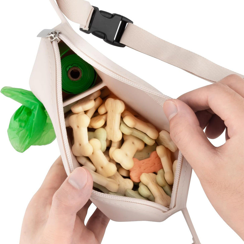 Blue Silicone Treat Pouch & Waste Bag Holder - The Perfect Dog Walking Accessory!