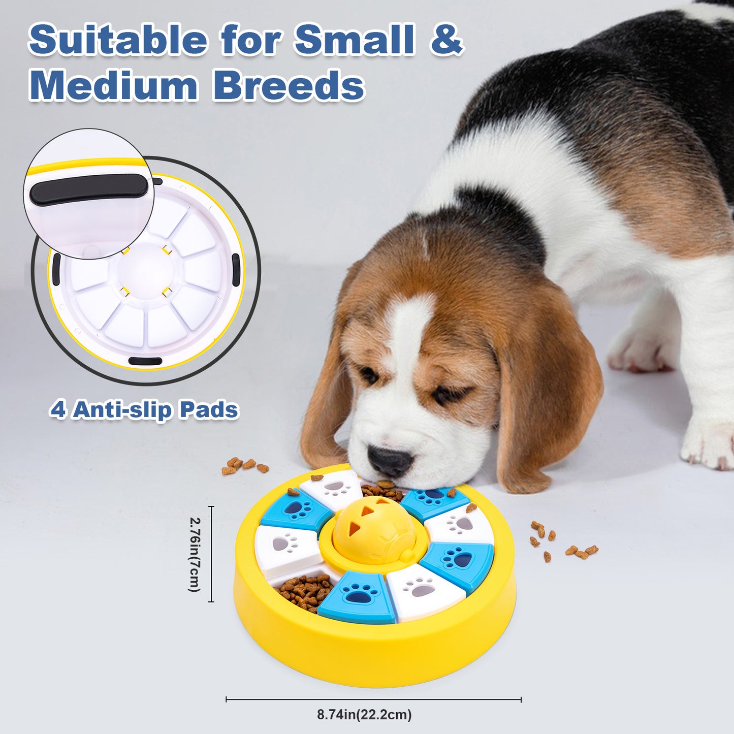 Puzzle Feeder for Small/ Medium Dogs - Slow Feeder for IQ Training & Mental Stimulation (Green)
