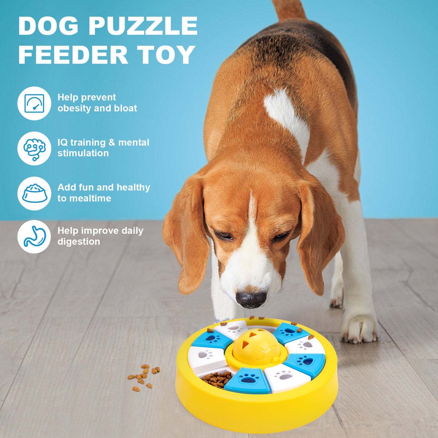 Puzzle Feeder for Small/ Medium Dogs - Slow Feeder for IQ Training & Mental Stimulation (Green)
