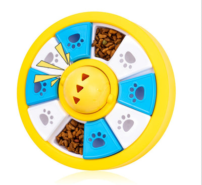 Puzzle Feeder for Small/ Medium Dogs - Slow Feeder for IQ Training & Mental Stimulation (Yellow)