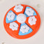 Interactive Puzzle Feeder - IQ Training & Slow Feeder with Anti-Skid Base (Red)