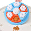 Interactive Puzzle Feeder - IQ Training & Slow Feeder with Anti-Skid Base (Red)