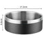 32oz Premium Stainless Steel Pet Bowl - Non-Slip & Anti-Tip - Durable & Easy to Clean - Black & Silver