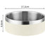 32oz Premium Stainless Steel Pet Bowl - Non-Slip & Anti-Tip - Durable & Easy to Clean - Beige and Silver