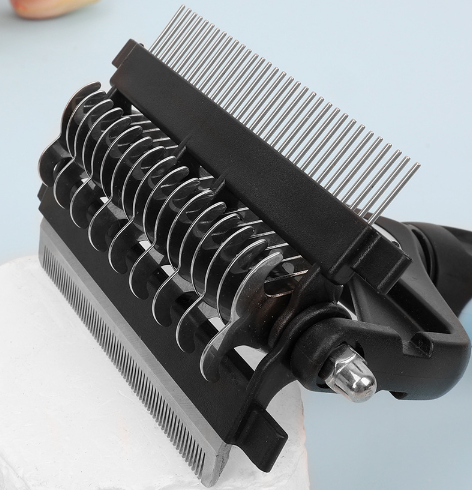 3-in-1 Pet Grooming Tool - De-matting Rake, Deshedding Comb & Finishing Brush for Dogs & Cats - Green