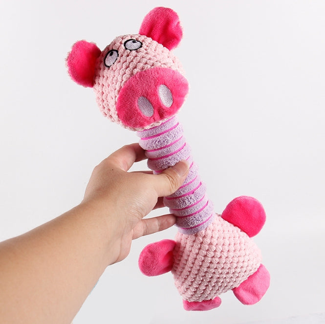 2 Pack Pink Pig Plush Toy - Chew & Cuddle Toy for Dogs & Puppies
