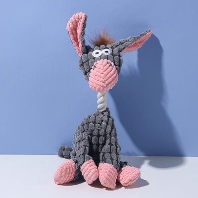 Plush Squeaky Donkey Toy - A Cute & Cuddly Friend for Your Dog