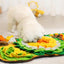 Cute Bone Shaped Snuffle Mat for Dogs - Slow Feeder & Foraging Puzzle Toy - Great for Anxiety Relief & Mental Stimulation (Yellow)