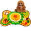 Cute Bone Shaped Snuffle Mat for Dogs - Slow Feeder & Foraging Puzzle Toy - Great for Anxiety Relief & Mental Stimulation (Yellow)