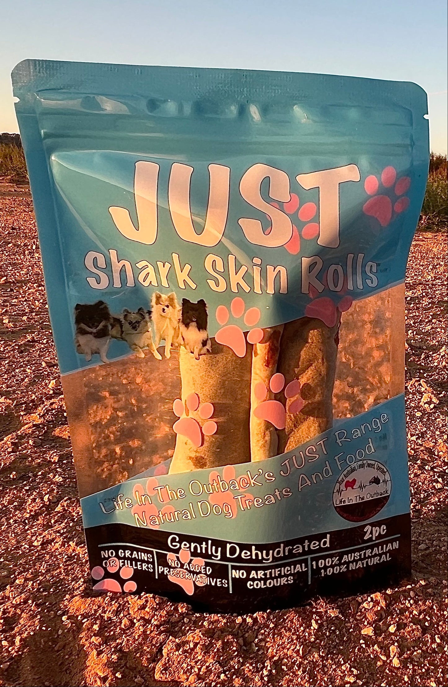 2pc JUST Shark Skin Rolls - Premium Dog Treats