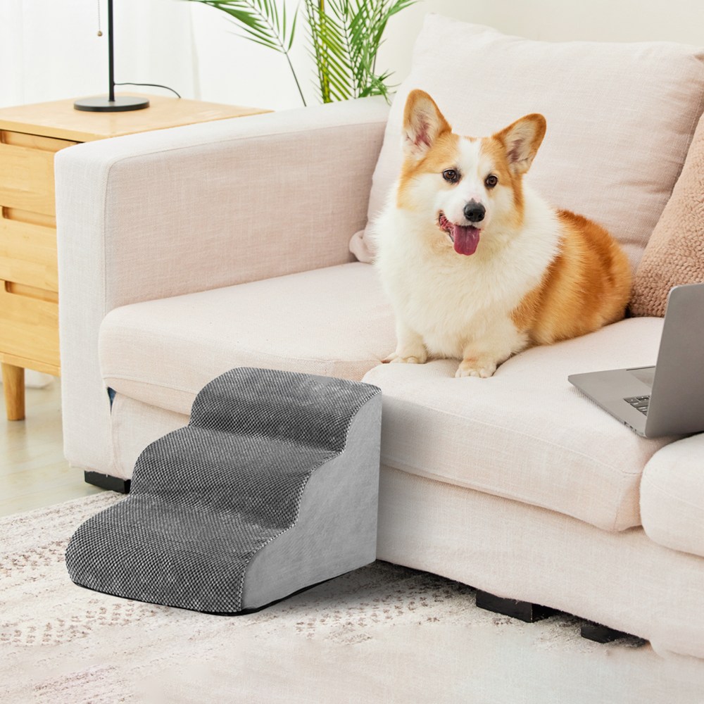 3 Tier Non-Slip Foam Dog Stairs