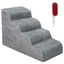 4 Tier Non-Slip Foam Dog Steps for High Beds or Couches