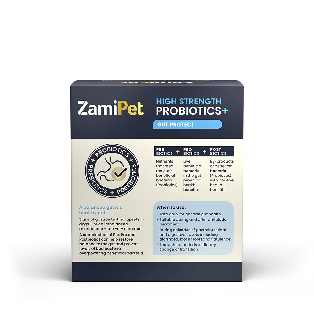 ZamiPet High Strength Probiotics+ in Gut Protect or Relax & Calm 30 x 1.2g Sachets
