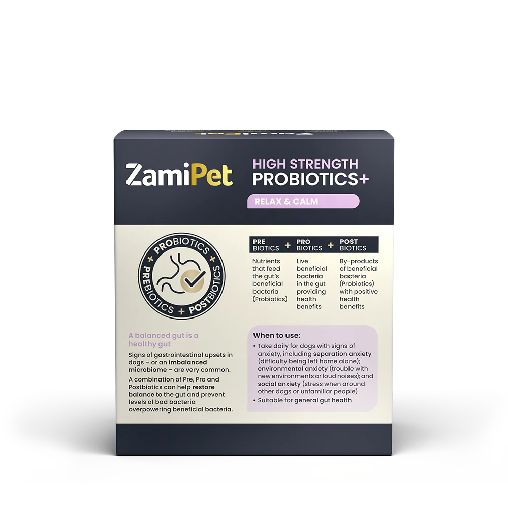 ZamiPet High Strength Probiotics+ in Gut Protect or Relax & Calm 30 x 1.2g Sachets