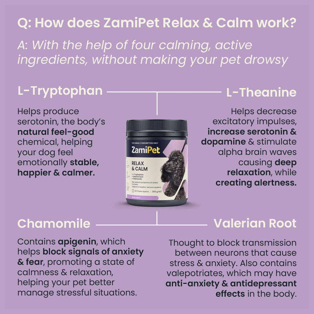 ZamiPet – Relax & Calm Chews - Made with Australian Chicken