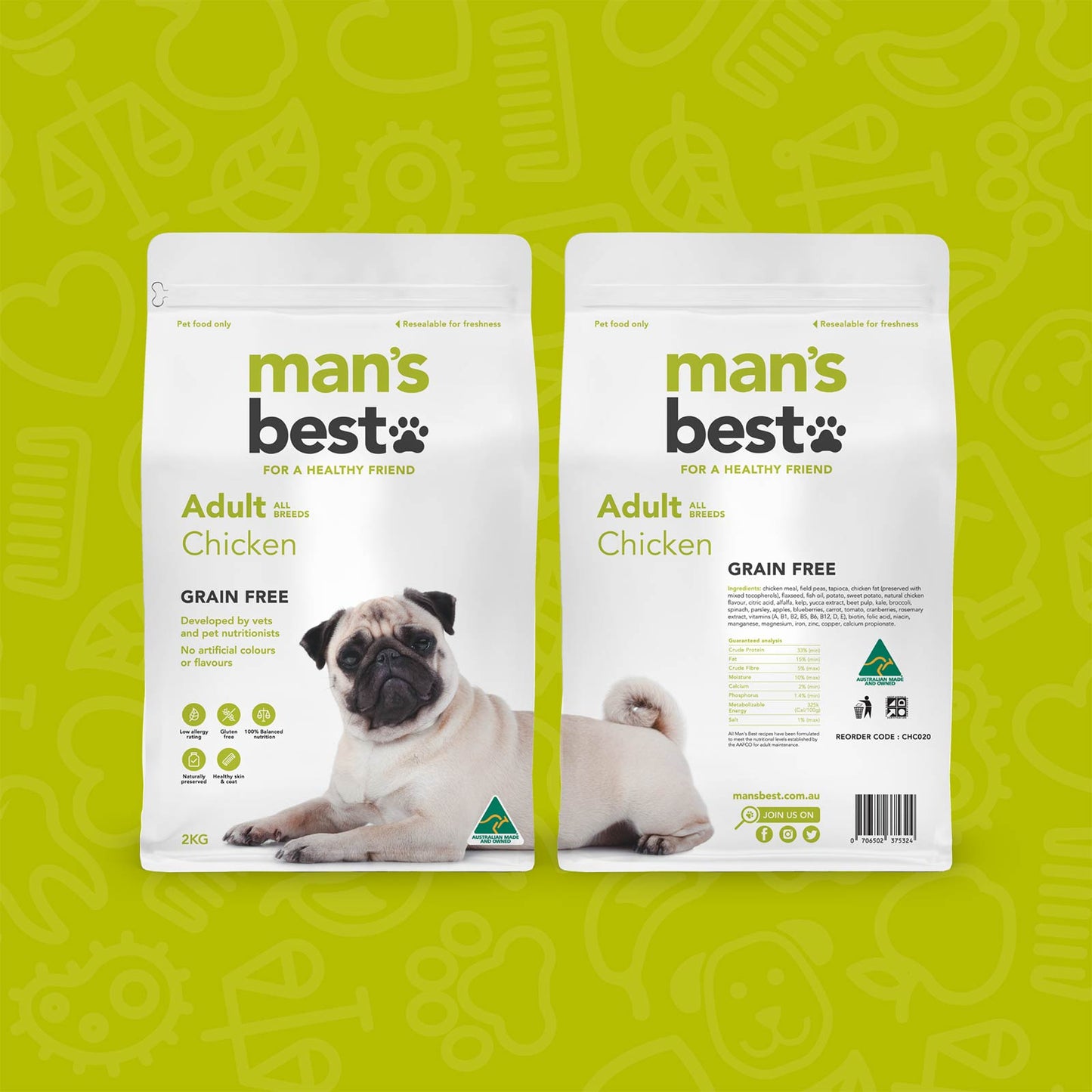 Man’s Best – Premium Grain Free Adult Dog Food – Chicken