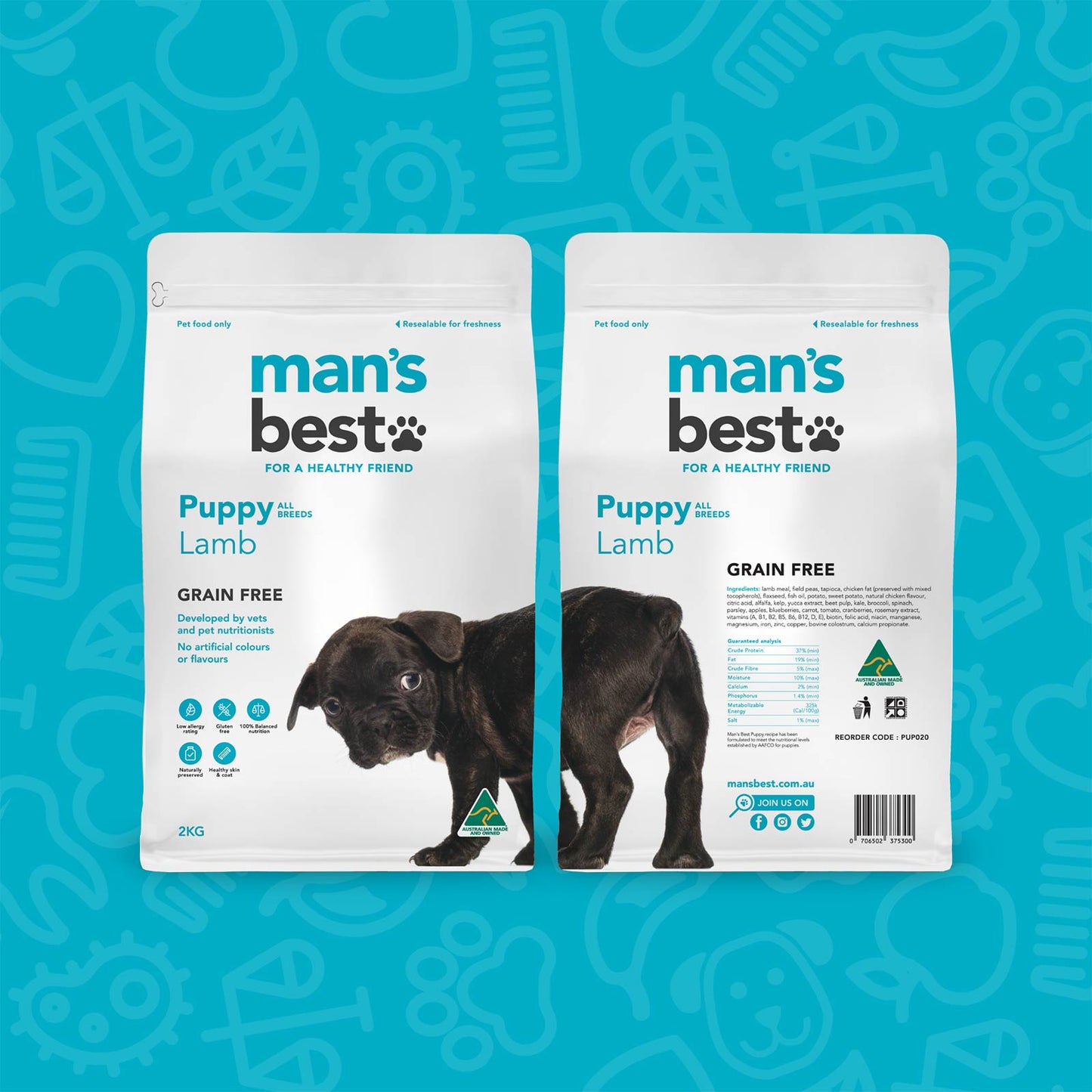 Man’s Best – Premium Grain Free food for Puppies – Lamb