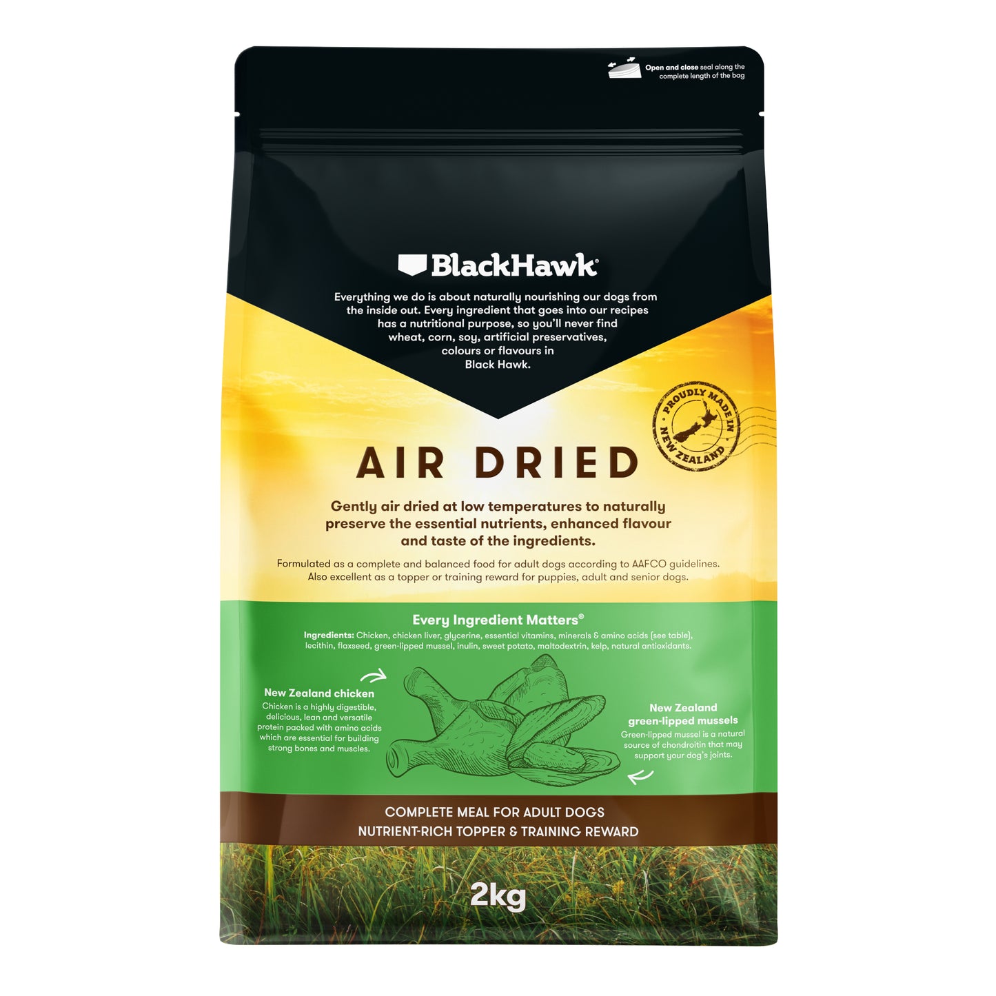 Black Hawk Dog Food – Air Dried Chicken - Also Use as a Tasty, High Protein Treat! 450g