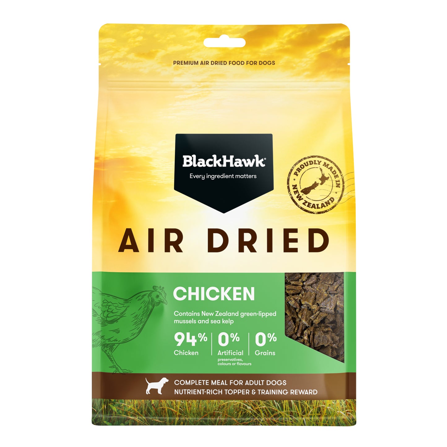 Black Hawk Dog Food – Air Dried Chicken - Also Use as a Tasty, High Protein Treat! 450g