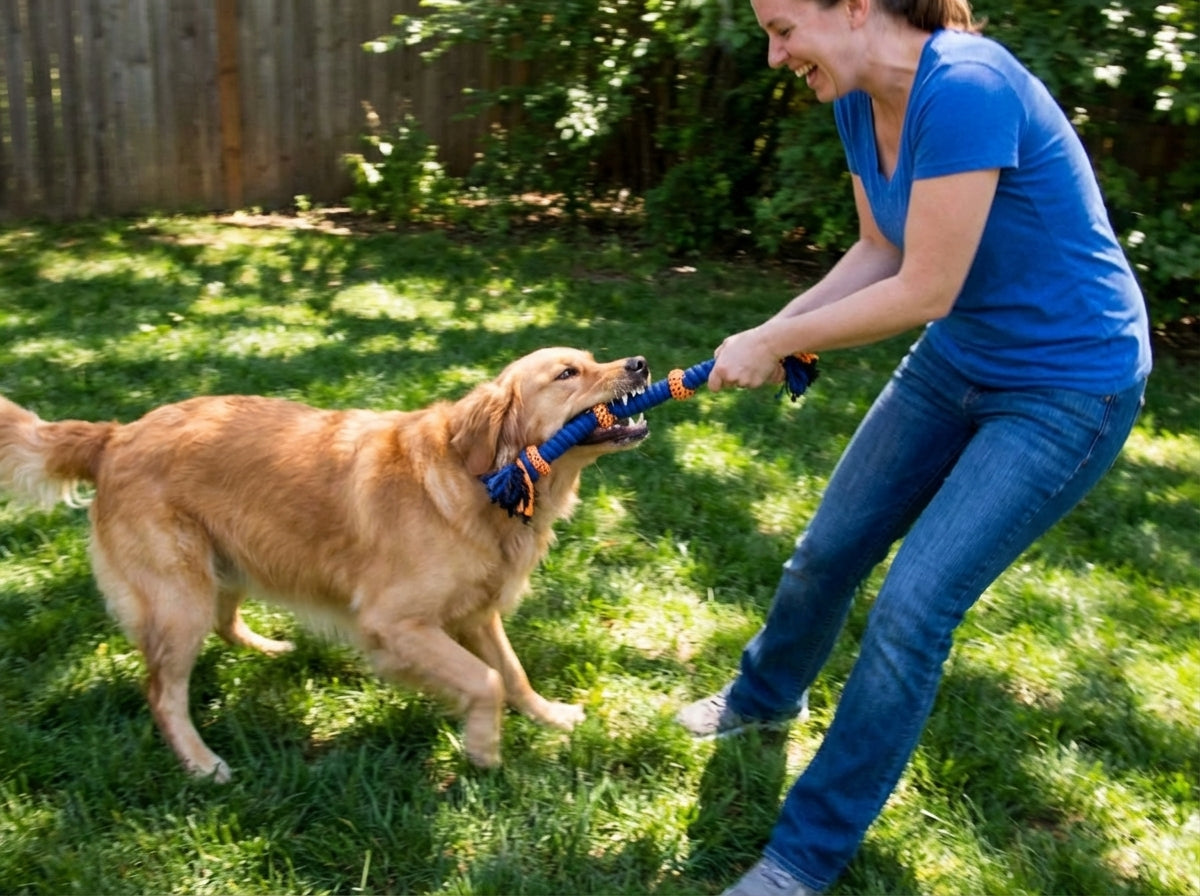 3 Pack 54cm Knotted Cotton Ropes for Chewing and Tug Games