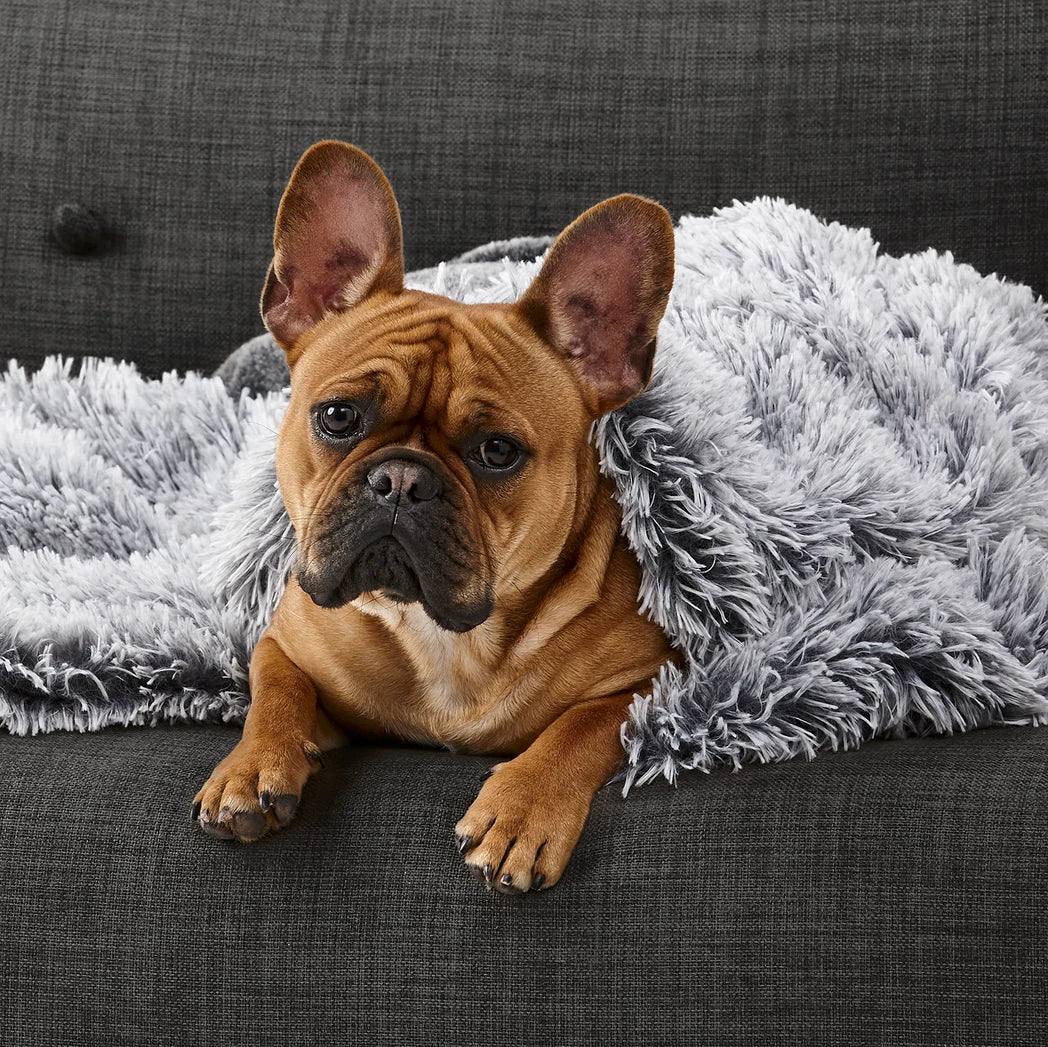 Snooza Calming Reversible Cuddler Blanket in Chinchilla & Silver Fox - Soothing and Warming - Two Sizes