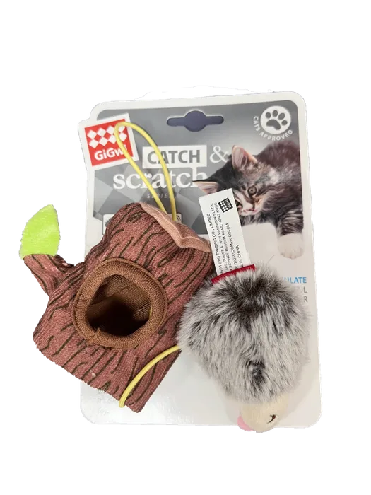 GiGwi Catch & Scratch Treat Dispenser Hedgehog for Cats