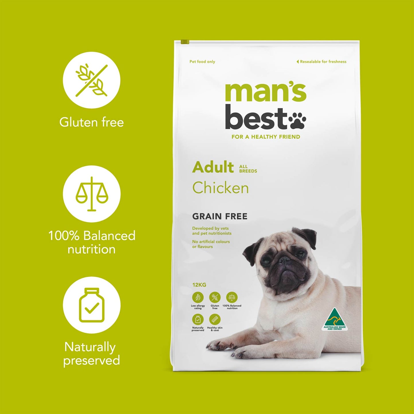 Man’s Best – Premium Grain Free Adult Dog Food – Chicken