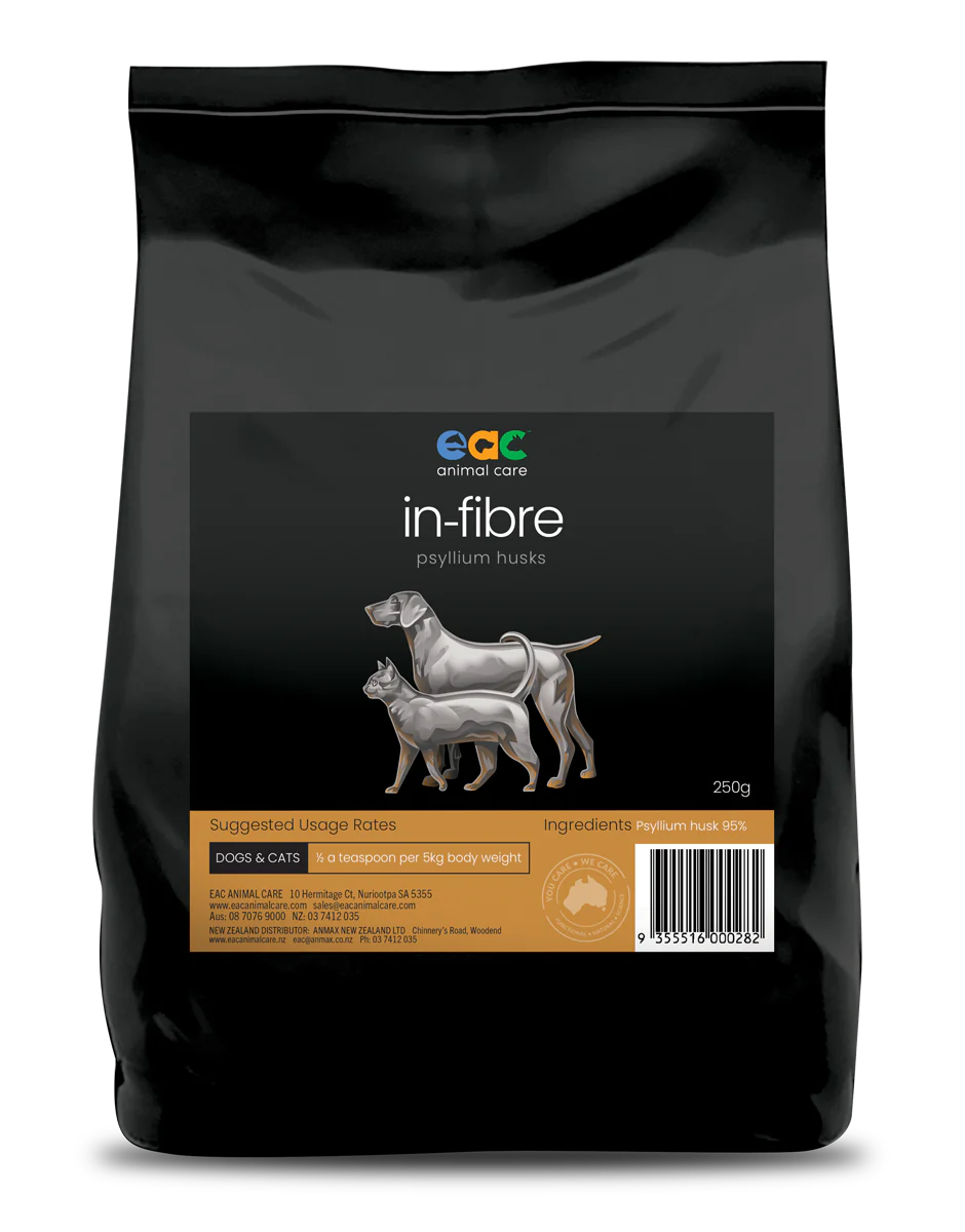 EAC Animal Care – 'In-Fibre' Psyllium Husks for Dogs & Cats 250g