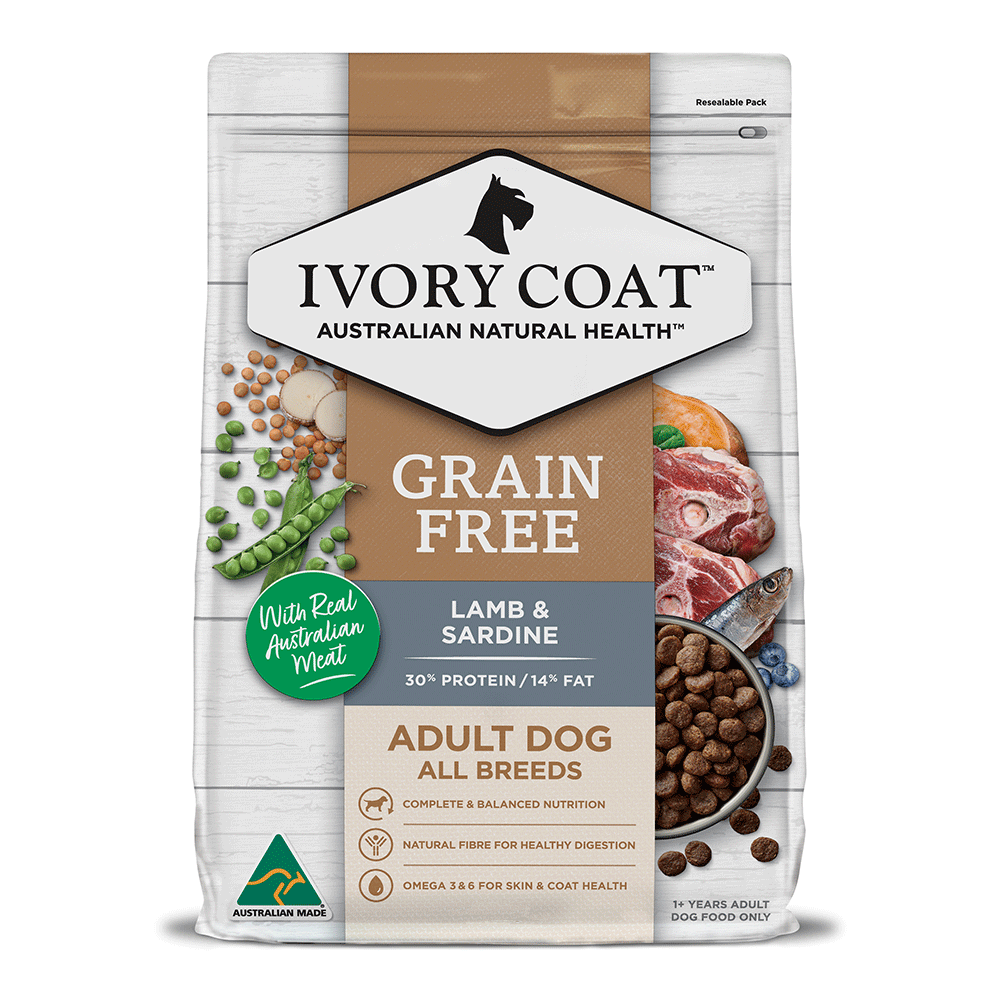Ivory Coat Grain Free Adult Dog Food – Lamb & Sardine